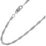 14K Yellow or White Gold 1.50mm Shiny Classic Singapore Chain Necklace for Pendants and Charms with Lobster-Claw Clasp (16'' 18'' 20'' or 24 inch)
