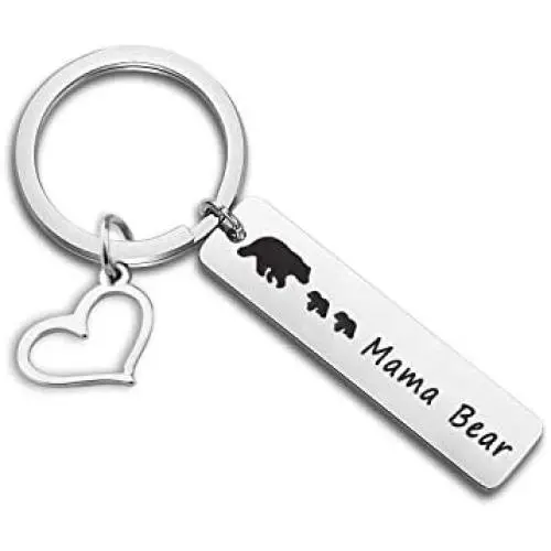 BAUNA Mama Bear Keychain Bear Family Keychain with Cubs Bear Jewelry for Mother Wife Grandma BAUNA Mama Bear Keychain Bear Family Keychain with Cubs Bear Jewelry for Mother Wife Grandma