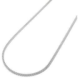 Pori Jewelers Genuine Platinum 950 Solid Diamond Cut Franco/Square Box Chain Necklace -1.0mm Thick