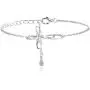 Fiasaso 925 Sterling Silver Cross Bracelets for Women God in My Heart Faith Christian Bracelets Religious Jewelry 6.7In-8.7In Fiasaso 925 Sterling Silver Cross Bracelets for Women God in My Heart Faith Christian Bracelets Religious Jewelry 6.7In-8.7In