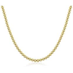 3 in 1 Strong Magnetic Therapy Stringless Necklace Bracelets Ring Unisex Permanent Magnet for Arthritis and Pain Relief Fidget Stress Relief and Anti-Anxiety (Gold)