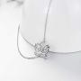 SOULMEET Sterling Silver Yoga Lotus Flower Necklace for Women Girls with Inspirational Quote on Gift Card, Happy Birthday Gifts for Mom Daughter