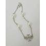Tory Burch Womens Milgrain Logo Pearl Bracelet and Earring Set in Silver