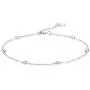 Sllaiss 925 Sterling Silver Bead Chain Bracelets for Women Girls Adjustable Bracelet White Gold Plated Dainty Minimal Bead Chain Jewelry 6”