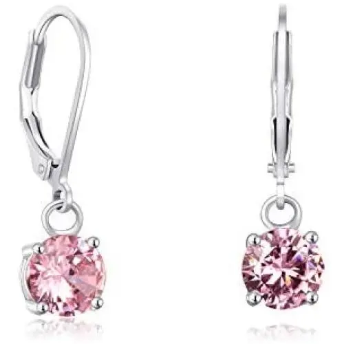 Buyless Fashion Girls And Women Dangle Earrings Silver Color CZ Fashion Jewelry