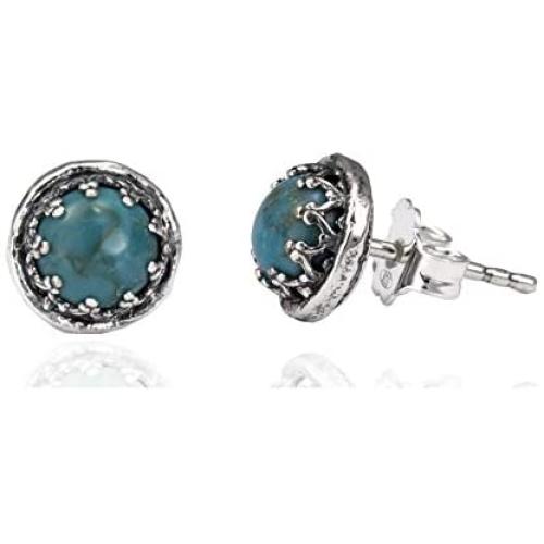 SHABLOOL Earring Sterling Silver 925 With Gemstone Handmade Jewelry Beautiful Fine Detailing. An Essential Gift For Her. Mother’s Day, Birthday, Woman, or Teen gift