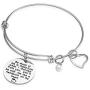 Teacher Appreciation Gift Idea - 3PCS Stainless Steel Expendable Inspirational Bangle Bracelet Set, Best Teacher Jewelry, Thank You Gifts for Women, Christmas Birthday (3PCS)
