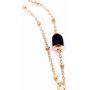 Religious Necklace for Women 18K Gold Plated Chain Cross & Miraculous Pendant Genuine Azabache Protection Jewelry