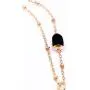 Religious Necklace for Women 18K Gold Plated Chain Cross & Miraculous Pendant Genuine Azabache Protection Jewelry