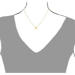 Ritastephens 14k Yellow Gold Mini Puppy Dog Paw Print Pendant Adjustable Chain Necklace 16-18 Inches
