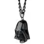 Star Wars Jewelry Unisex 3D Darth Vader Black Ion-Plated Stainless Steel Pendant Necklace, 24''