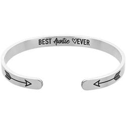 Augonfever Auntie Niece Gifts Necklace and Bracelet for Women Girls
