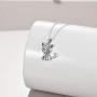 LUHE S925 Sterling Silver Cat Pendant Necklaces Jewelry Gifts for Little Teen Girls Daughter Women Cat Lover