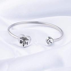 FUSTMW Dental Hygienist Bracelet Dentist Gifts Dental Graduation Gifts Medical Caduceus Dentist Jewelry Gifts