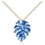 Jeni-Sely Multi-Color Acrylic Monstera Leaf Earrings,Palm Leaf Women Girls Statement Necklace Jewelry Set