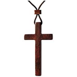 Natural Sandalwood Cross Pendant Necklace for Men Women Boys Girls Gift Wood Wooden Casual Sweater Chain Car Rearview Mirror Pendant