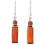 NOVICA Carnelian .925 Sterling Silver Dangle Earrings Orange Allure NOVICA Carnelian .925 Sterling Silver Dangle Earrings Orange Allure