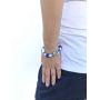 Bluebonnet Texas State Flower Bracelet - Texas Jewelry Gift For Women - Garden Botanical Flower Bead Bracelet 1 pc