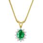 RYLOS Ladies Ring, Earring & Necklace Matching Set with Oval Shape Gemstone & Genuine Sparkling Diamonds in 14K Yellow Gold Plated Silver .925-6X4MM Color Stone 18'' Chain Birhtstone Jewelry