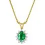 RYLOS Ladies Ring, Earring & Necklace Matching Set with Oval Shape Gemstone & Genuine Sparkling Diamonds in 14K Yellow Gold Plated Silver .925-6X4MM Color Stone 18'' Chain Birhtstone Jewelry