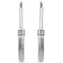 LeCalla Sterling Silver Jewelry Italian Design Drop Shape Hoop Earrings for Women