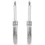 LeCalla Sterling Silver Jewelry Italian Design Drop Shape Hoop Earrings for Women