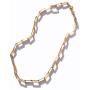 MooseMiroir Paperclip Chain Necklace for Women Girl 18k Real Gold Plated Stainless Steel Minimalistic Oval Link Choker y2k Jewelry y2k Necklace Preppy Jewelry chainsfor Women