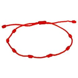 Handmade 7 Knots Red String Bracelet for Protection, Evil Eye and Good Luck, Amulet for Success and Prosperity, Friendship Bracelets for Women Men Teens