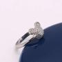 Dankadi 925 Silver Ring Female Matte Design Mickey Rings 6-9# Size Real Solid Silver Glamour Jewelry Birthday Gift for Girls
