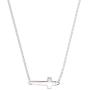 Silpada Simplex Cross Horizontal Cross Pendant Necklace in Sterling Silver, 16''