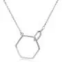 Silvershake 925 Sterling Silver Hexagon Geometric Minimalist Pendant with 16 to 18 Inch Chain Necklace Silvershake 925 Sterling Silver Hexagon Geometric Minimalist Pendant with 16 to 18 Inch Chain Necklace