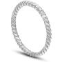 STONIQUE CREATIONS 925 Sterling Silver Ring 2mm, Celtic Knot Rope Infinity Wedding Band Ring