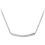 555Jewelry Womens Stainless Steel Classic Bar Cubic Zirconia Pendant Necklace