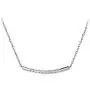 555Jewelry Womens Stainless Steel Classic Bar Cubic Zirconia Pendant Necklace 555Jewelry Womens Stainless Steel Classic Bar Cubic Zirconia Pendant Necklace