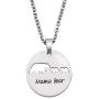 KUIYAI Sweet Mama Bear Round Pendant Necklace for Mother Grandma