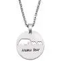 KUIYAI Sweet Mama Bear Round Pendant Necklace for Mother Grandma