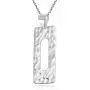 AeraVida Trendy Rectangle Hammered Tribal .925 Sterling Silver Pendant Necklace AeraVida Trendy Rectangle Hammered Tribal .925 Sterling Silver Pendant Necklace