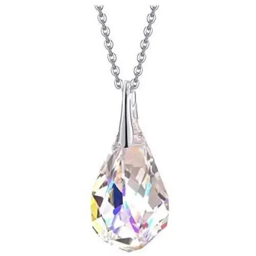 Fonsalette Teardrop Necklace Sterling Silver Dainty Necklace Made with Swarovski Crystals Silver Necklace Chain Gold Necklaces for Women Fonsalette Teardrop Necklace Sterling Silver Dainty Necklace Made with Swarovski Crystals Silver Necklace Chain Gold Necklaces for Women