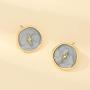 Moon Lightning Heart Crescent Star Round Circle Enamel Earrings Ring Necklaces Set Drop Oil Painting Eardrop for Women Girls Jewelry
