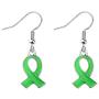 POTIY Awareness Ribbon Jewelry Green Awareness Ribbon Earrings Gallbladder Cancer Gift Mental Health Awareness Bipolar Disorder Awareness Earrings for Women