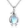 CHENGHONG Penguin Gifts for Women 925 Sterling Silver Penguin Moonstone Necklace Cute Animal Pendant Moonstone Jewellery for Girls CHENGHONG Penguin Gifts for Women 925 Sterling Silver Penguin Moonstone Necklace Cute Animal Pendant Moonstone Jewellery for Girls