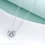 POPLYKE Sunflower Pearl Necklace for Women AAAA Pearl Choker Sterling Silver Lotus Flower Necklace for Women