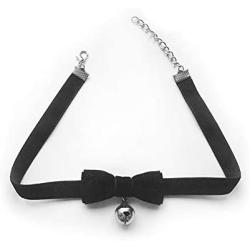 3GARDEN COS Gothic Lolita Bow Bells Velvet Ribbon Lace Necklace Choker