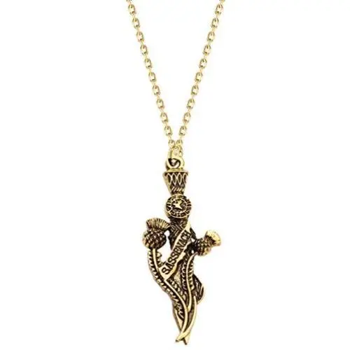 BEKECH Outlander Inspired Gift Sassenach with Sword Poppies Pendant Necklace Sassenach Sword Jewelry Gift for Outlander Lovers Cosplay Gift for Women Men BEKECH Outlander Inspired Gift Sassenach with Sword Poppies Pendant Necklace Sassenach Sword Jewelry Gift for Outlander Lovers Cosplay Gift for Women Men