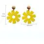Gmillions Wood material Flower Tassel Earrings Dangle Drop Silver French Hook Jewelry for Womens Gmillions Wood material Flower Tassel Earrings Dangle Drop Silver French Hook Jewelry for Womens
