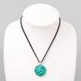 SUVANI Hand Blown & Hand Painted Glass Ocean Green Seashell Necklace or Dangle Earrings