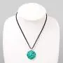 SUVANI Hand Blown & Hand Painted Glass Ocean Green Seashell Necklace or Dangle Earrings