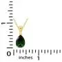 Jewel Zone US 14k Gold Over Sterling Silver 4.00 Ct Pear Cut Forest Green Simulated Helenite Pendant (4.00 Ct) Jewel Zone US 14k Gold Over Sterling Silver 4.00 Ct Pear Cut Forest Green Simulated Helenite Pendant (4.00 Ct)