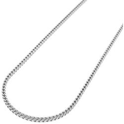 PREMIUM .925 Solid Sterling Silver Franco Square Box Link Rhodium Chain Necklaces 1MM - 5.5MM, 16'' - 30'', Men & Women, Exclusively Made In Italy, In Style Designz