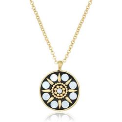 Lucky Brand Hammered Mother-of-Pearl Pendant Necklace